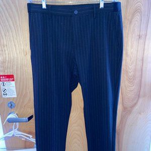 Zara Man Black Pinstripe Dress Pants 32/32 New With Tags